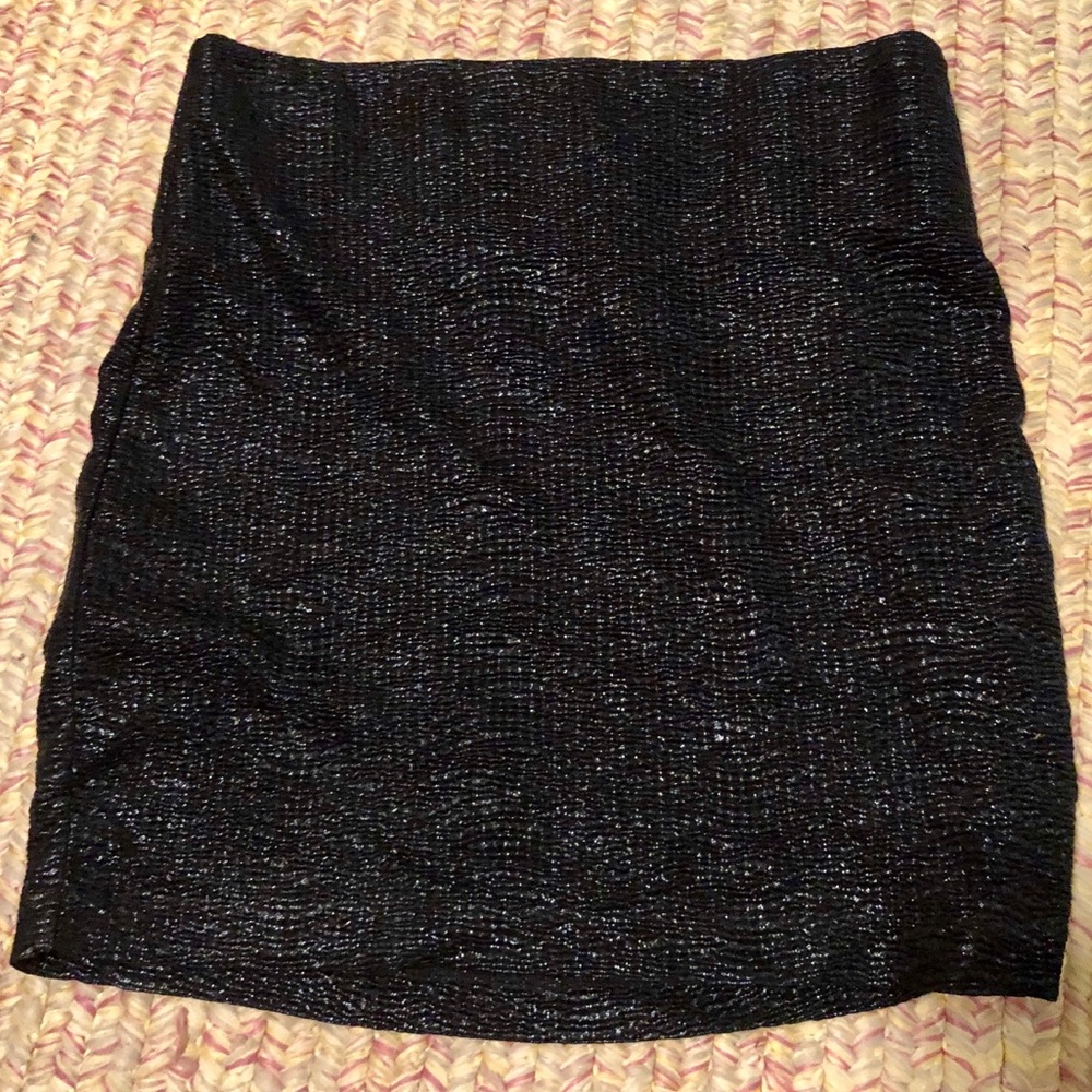 BCBGeneration Black Shiny Mini Skirt